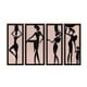 thumbnail image 2 of Cuadros Damas Africanas Pack 4 Unidades Madera 3mm, 2 of 2