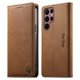 thumbnail image 1 of Funda Billetera de Cuero para [Samsung Galaxy S22 Ultra], Bloqueo RFID, Tarjetas y Soporte Marrón, 1 of 5