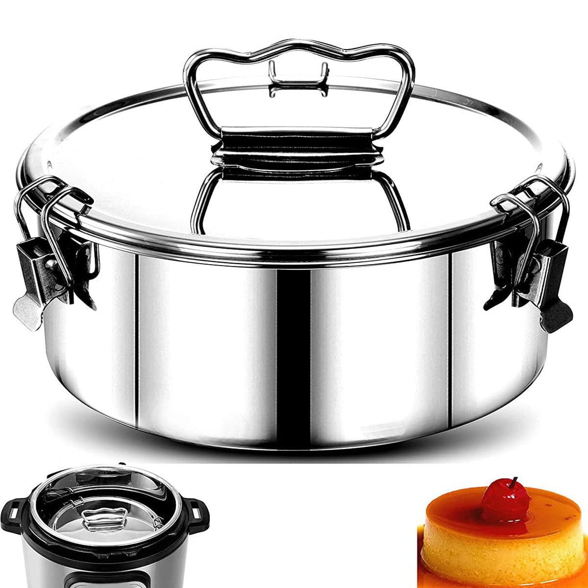 Molde Para Flan Nemtmcua De Acero Inoxidable 304, 1.5 Qt, Redondo