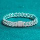 thumbnail image 4 of Pulseras de Moissanita de 6/8 Pulgadas para Hombre Color D VVS1 Pulseras de Diamante de Plata Esterlina S925 Pulsera Cubana para Hombre, 4 of 7