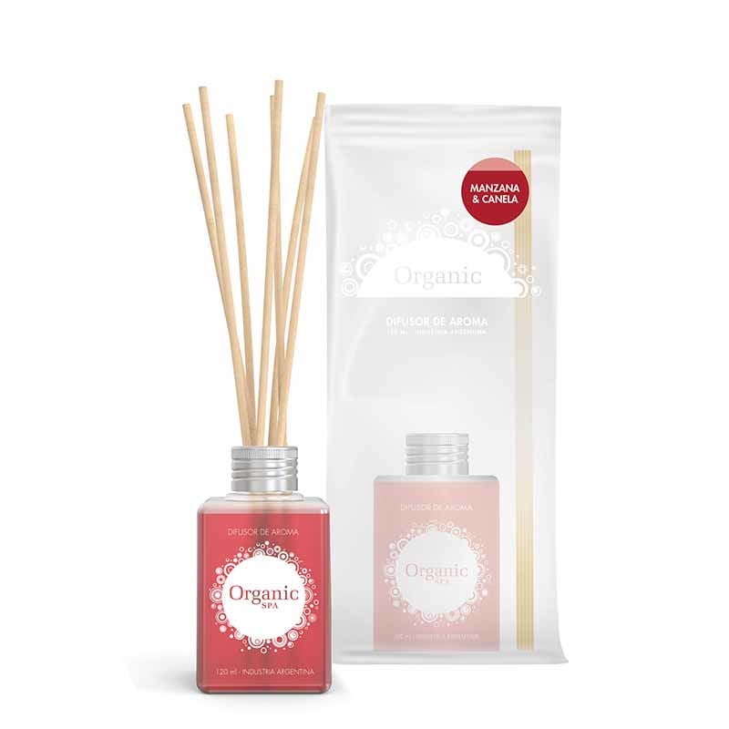 Difusor Ambiental 120 Ml Manzana Canela 1 Un Organic Spa