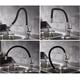 thumbnail image 4 of Llave Lavaplatos Monomando Cuello Flexible Negro Giratorio, 4 of 11