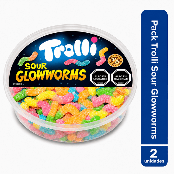 Pack 2 Pote Gomitas Gusanitos Acidos 500g