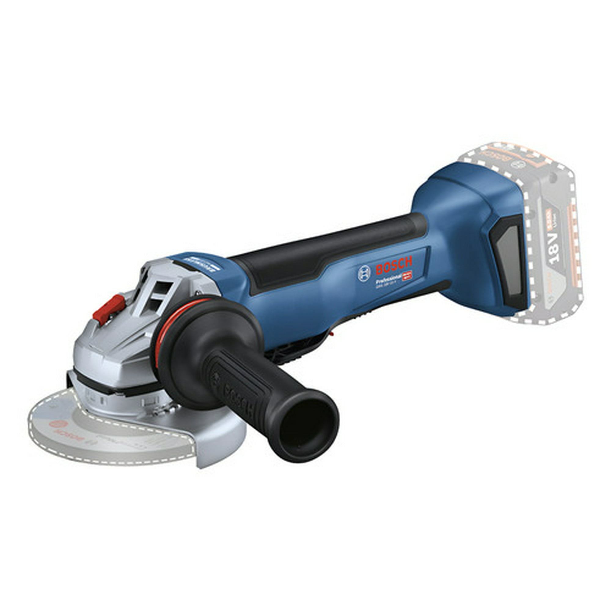 Esmeril Angular Inalámbrico 5'' 18v Bosch Gws 18v-8 S/bat Azul 4.500-9.000