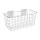 thumbnail image 2 of Cesta de alambre colgante de metal, cesta de pared colgante para el hogar, decoración rústica de granja para despensa, ducha, baño, dormitorio, cocina Blanco, 2 of 5