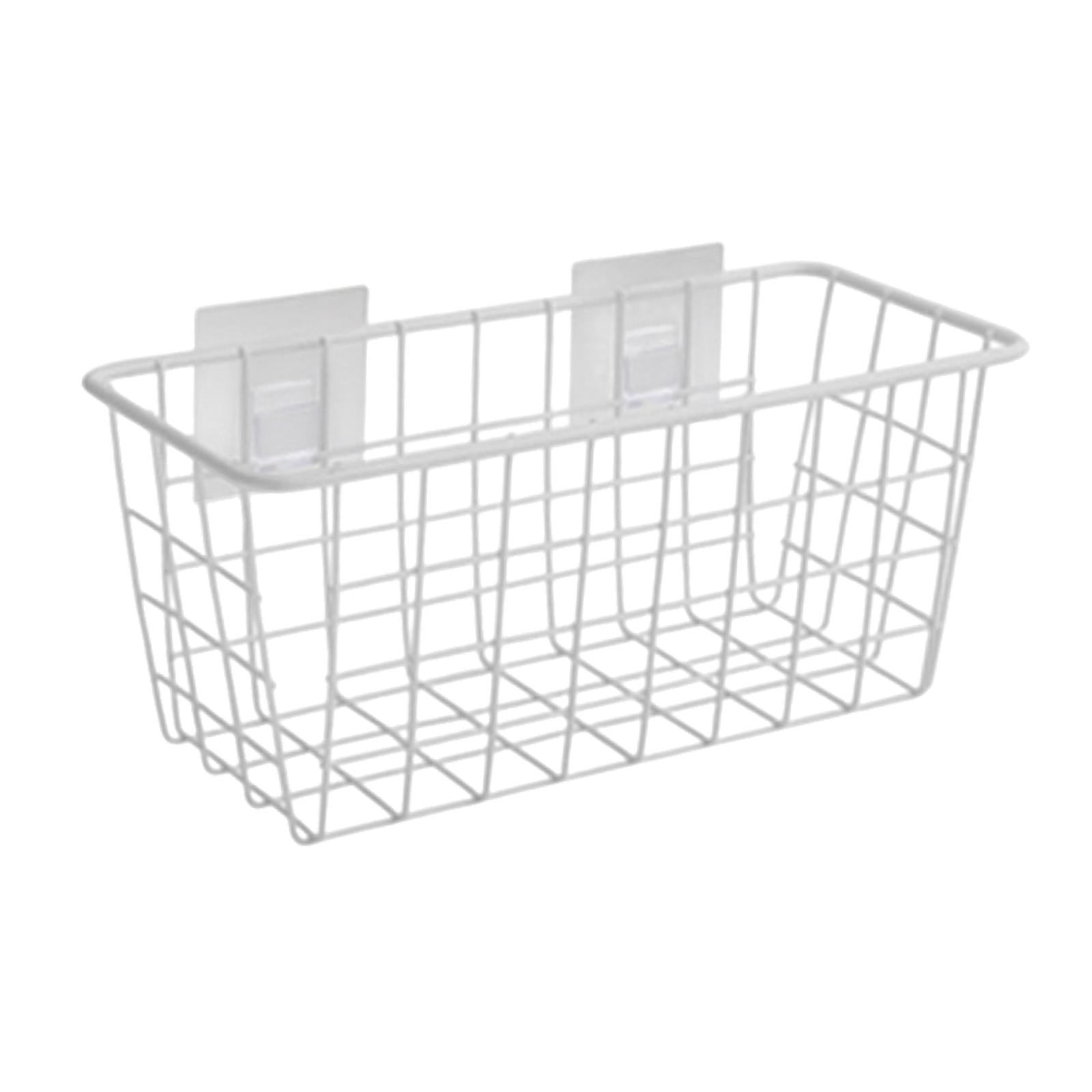 Bothyi - Cesta De Alambre Colgante De Metal, Decoración Rústica Para Despensa, Armarios, Dormitorio, Color Blanco