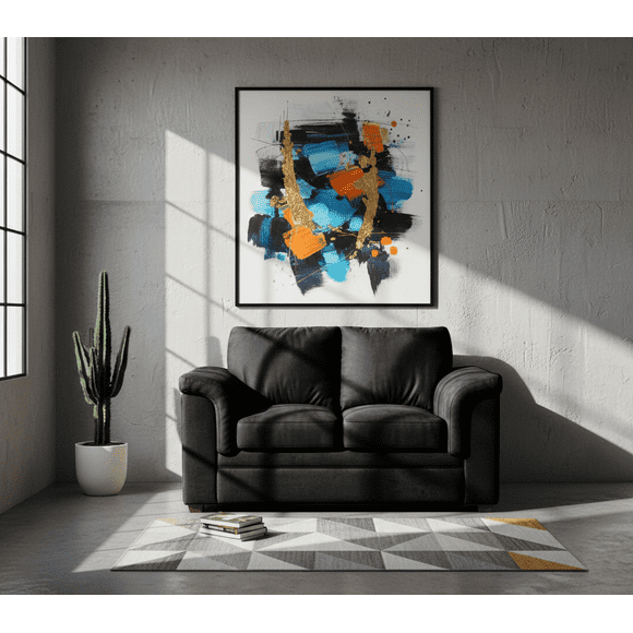 Sofa Ancona 2c Tela Velvet Negro