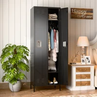 Recilock - Casillero Locker Metálico Black: 2 Cuerpos 2 Puertas - Sa-Sllf1*2