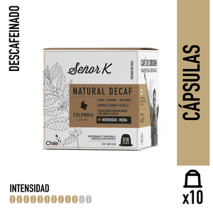 Café Señor K - Cápsulas Espresso Tueste Intenso Señor K Andes 10 Unidades