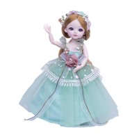 Bothyi - 12 Pulgadas 1/6 Bjd Muñeca Princesa Niña Con Conjunto Completo Vestido De Maquillaje Vestido Verde