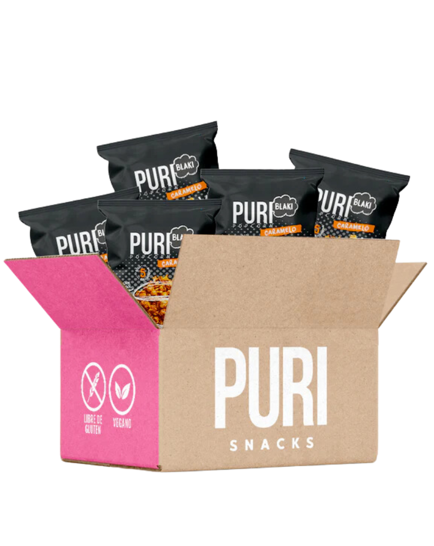 Puri Snacks - Pack Colación 20 Puripop Individual Blaki Caramelo Cabritas