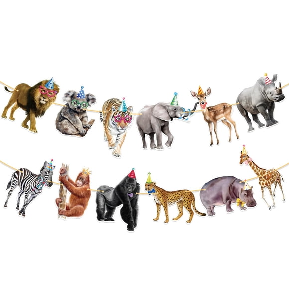 Guirnalda de Fiesta KINGZONE Animales del Safari Tema Jungla