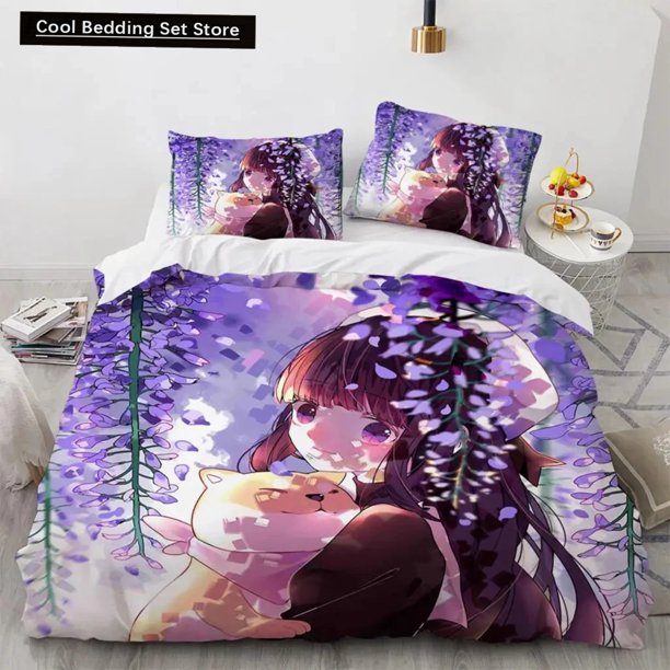 Anime Cardcaptor Sakura Bedding Set,Duvet Cover Comforter Bed Set Quilt Cover Pillowcase, Boys Girls Adults Bed Sheets