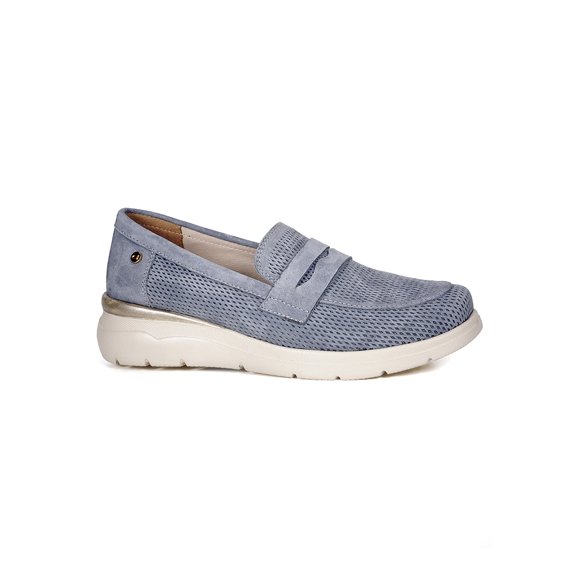 Mocasín Cuero Nouna Gris