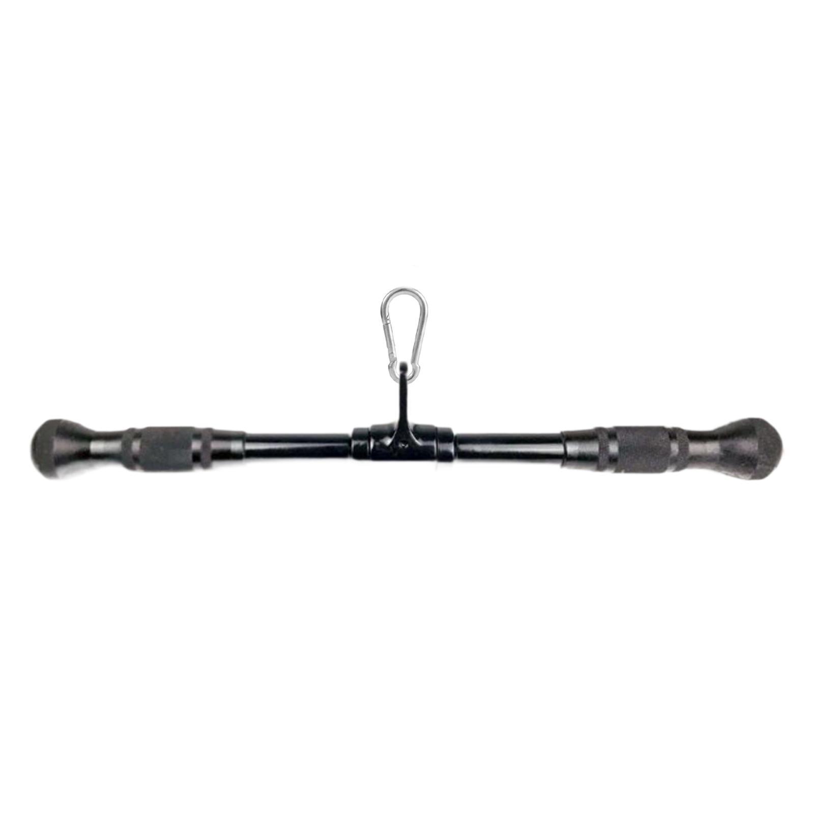 Magideal - Barra Hacia Abajo De La Barra De Tríceps Hacia Abajo Barra Recta Giratoria Con Mango Sin Deslizamiento Para Accesorios Para Ejercicios De Construcción Negro Brillante