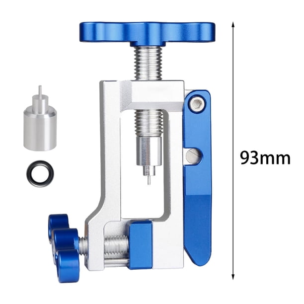 Herramienta De Inserción De Montaje De Manguera Hidráulica Portátil Con Cortador De Manguera De Freno Hidráulico, Metal Azul Blanco