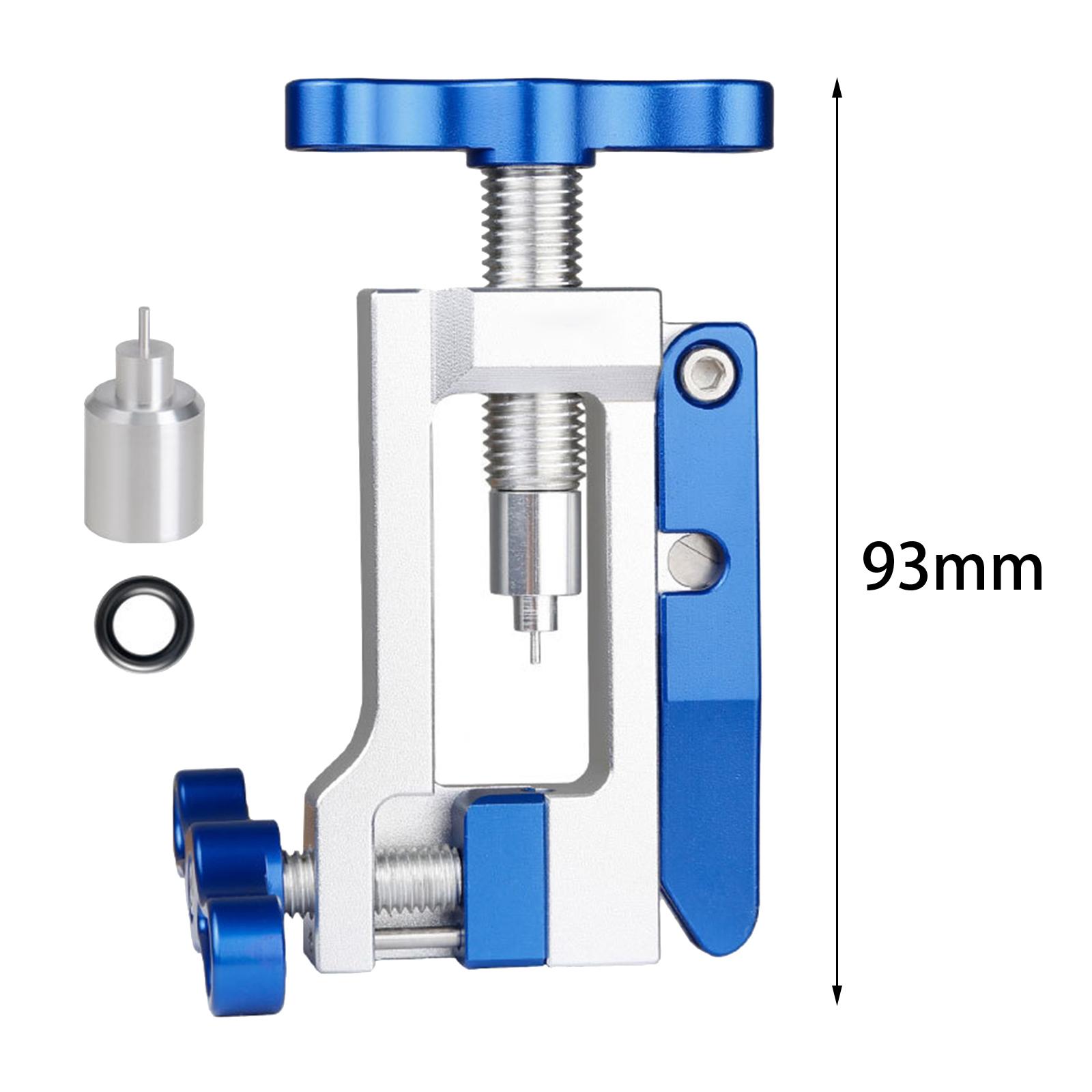 Ioensy - Herramienta De Inserción De Montaje De Manguera Hidráulica Portátil Con Cortador De Manguera De Freno Hidráulico, Metal Azul Blanco