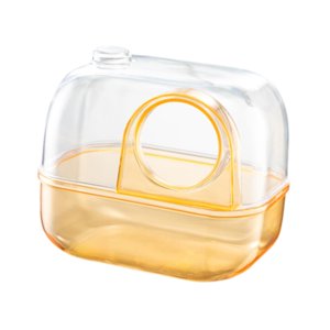 Ioensy - Baño Y Aseo Para Hámster Baño Para Mascotas Baño Para Hámster Inodoro Ratones Chinchilla Naranja