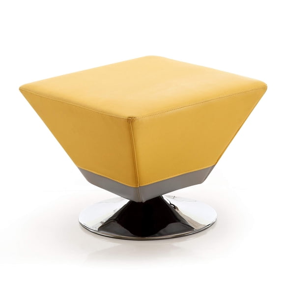 Ottoman Manhattan Comfort Diamond giratorio 360° amarillo