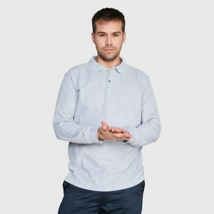 Jayson - Polera Pique T/C Ml Hombre Gris Oscuro S