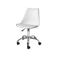 Eames - Silla Oficina Acolchada Tulip Blanco , Escritorio, Giratoria