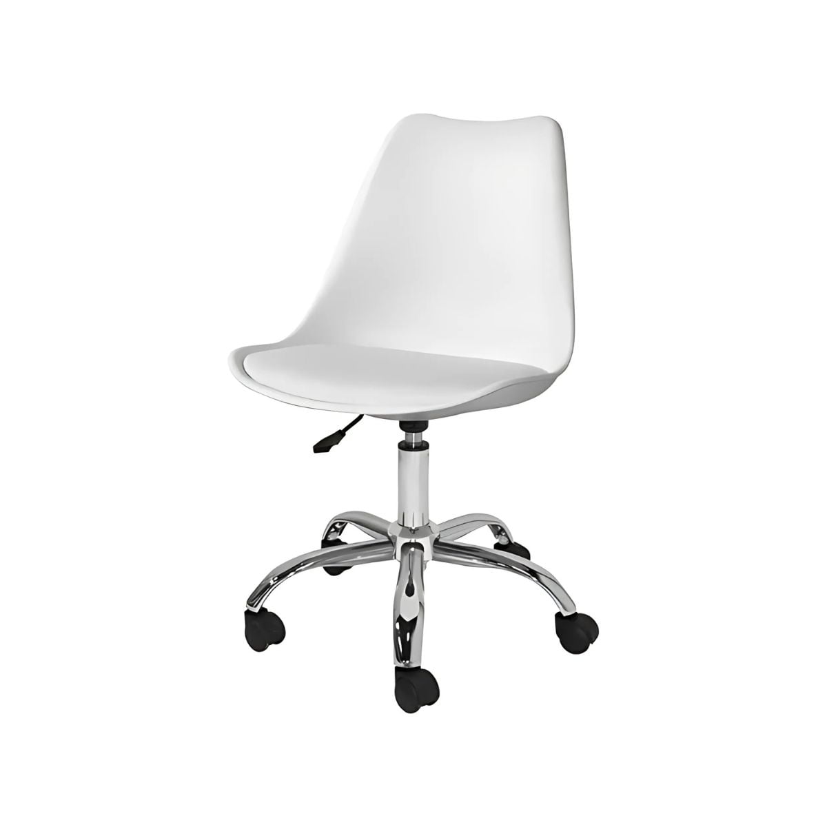 Eames - Silla Oficina Acolchada Tulip Blanco , Escritorio, Giratoria