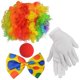 thumbnail image 1 of Conjunto de disfraz de payaso jiebor, peluca con arcoíris y pajarita, 1 of 7