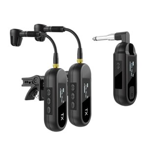 Magideal - Micrófono De Saxofón, Instrumento, Micrófono, Clip Condensador, 58M, Banda De Clarinete, Banda De Práctica, Transmisor Receptor De Rendimiento 2 Canales