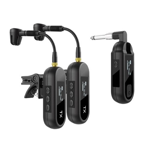 Magideal - Micrófono De Saxofón, Instrumento, Micrófono, Clip Condensador, 58M, Banda De Clarinete, Banda De Práctica, Transmisor Receptor De Rendimiento 2 Canales