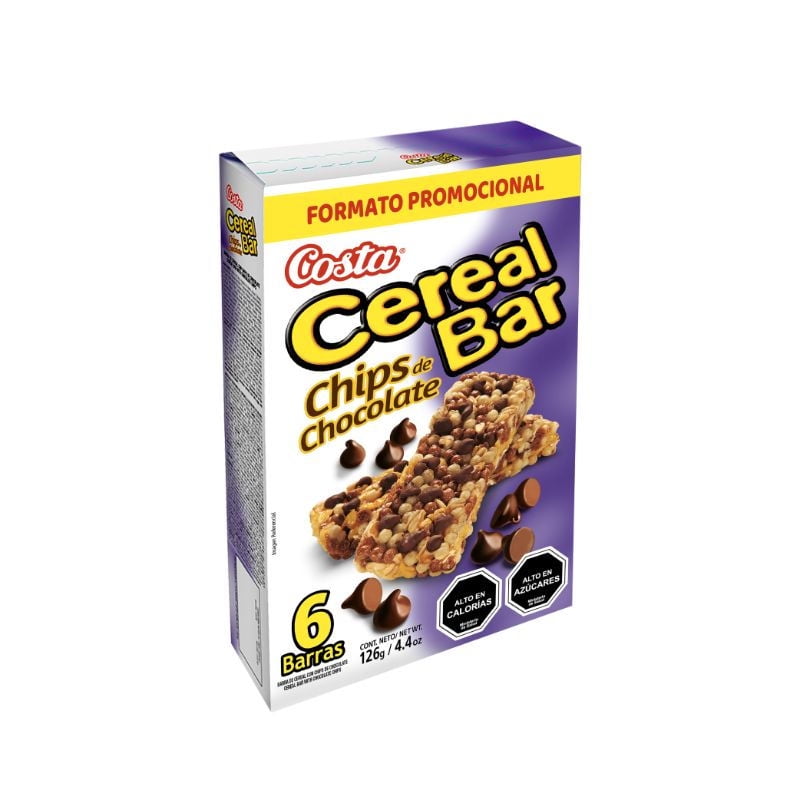 Barra De Cereal Cerealbar Chips Pack 6 Un 21 gr Costa