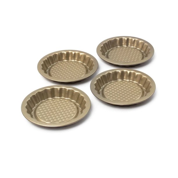 Set 4 Mini Tartaletas Non Stick Gold
