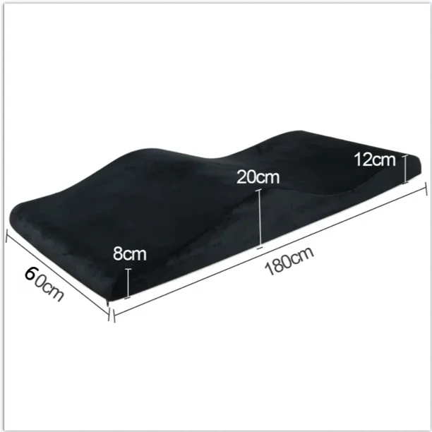 OEM Memory Foam Curved Topper Lash Bed customize Mattress Velvet Lash Extension Bed Beauty Spa Massage Eyelash Mattress Topper