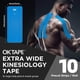 thumbnail image 2 of Cinta de kinesiología OK TAPE, 10 cm de ancho x 25 cm, 10 unidades, azul, 2 of 6