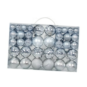 Genérico - 100X Adornos De Bolas Navideñas Decoración Diy Para Celebraciones De Cumpleaños En Interiores Plata