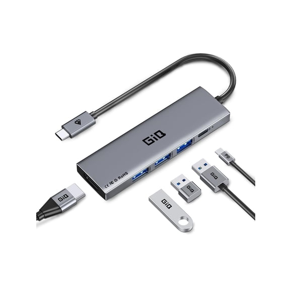Estación de acoplamiento USB Giq HUB USB-C HDMI con triple pantalla