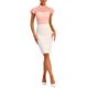 thumbnail image 2 of INSPIRE CHIC Blusa de Mujer con Espalda de Ojal Manga Corta Cuello Alto Semi Transparente Talla L Rosa, 2 of 6