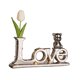 thumbnail image 3 of Letreros De Palabras Para Decoración Del Hogar, Letrero De Letras De Bloque De Cerámica Para Estante, Mesa De Dormitorio, Amor Plateado, 3 of 3