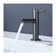 thumbnail image 2 of Grifo de agua fría gris, grifo de baño negro para lavamanos, grifos de latón Corp para lavabo, diseño moderno, 2 of 5