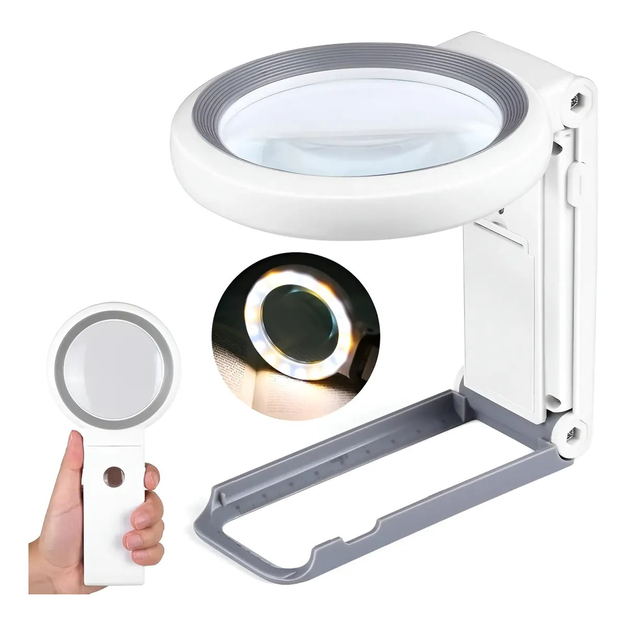Genérica - Lupa Portatil Zoom 30x Aumento Luz Leer Lámpara Led Bolsillo