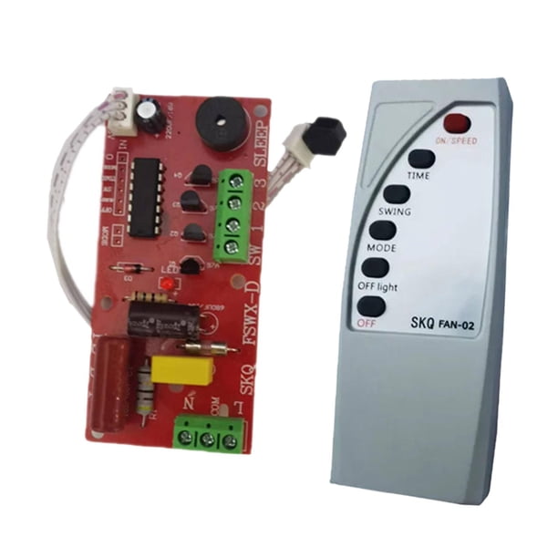 Placa de modificación de control remoto de ensamblaje de control electrónico, placa de circuito del módulo controlador de ventilador de actualización Versión en inglés
