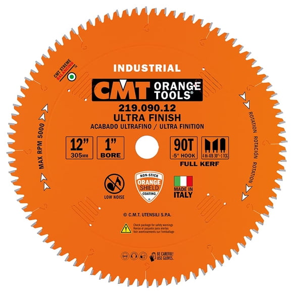 Disco de Sierra CMT Orange Tools 12" 90 Dientes Recubierto con PTFE