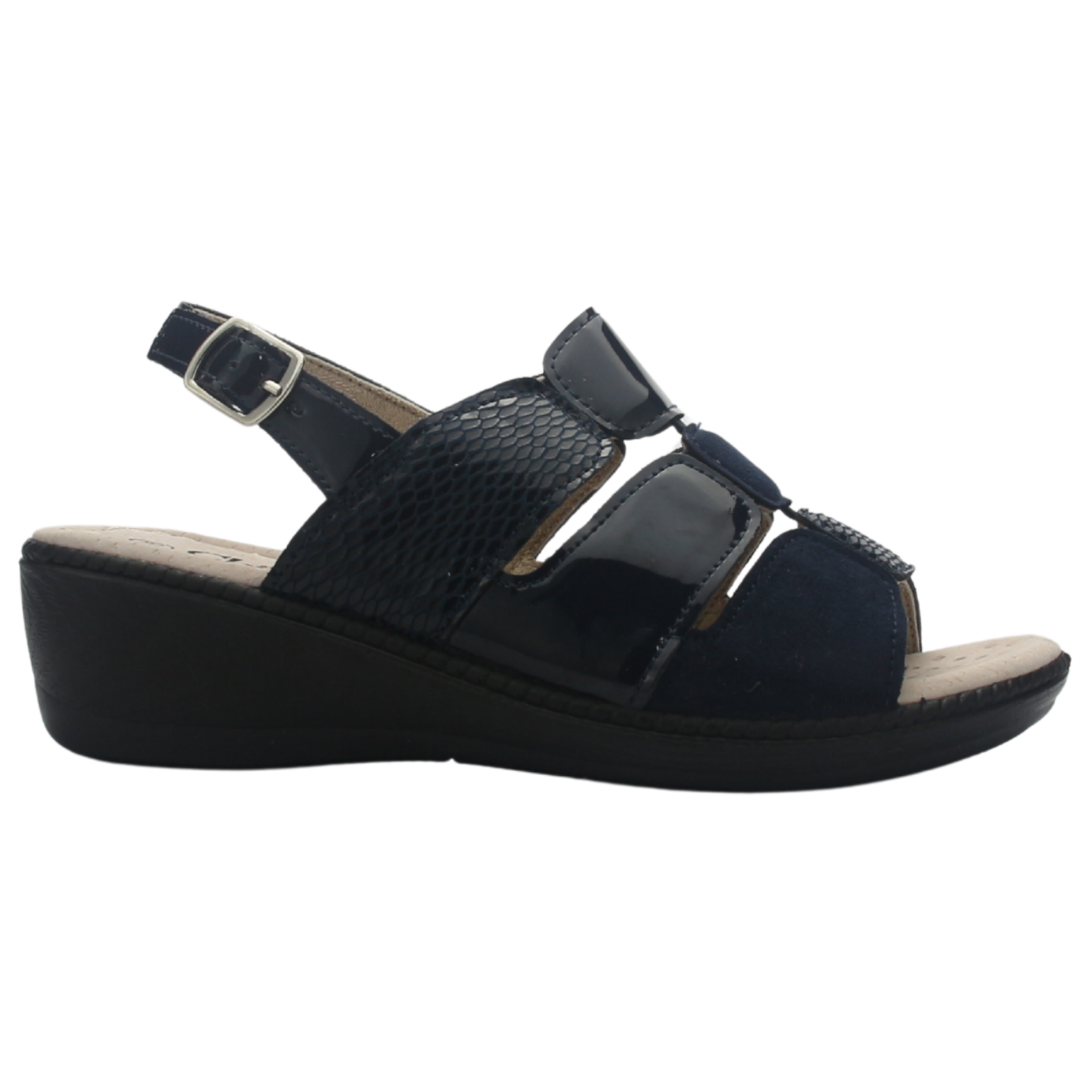 Sandalia De Mujer De Color Azul Marino Casual Chalada Lupe-85