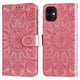 thumbnail image 2 of Funda tipo cartera FOXDOCK para iPhone 11 Pro Max , diseño girasol en relieve, cuero PU, cierre magnético, soporte y tarjetero, 2 of 5