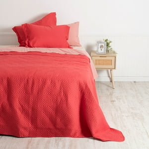 Mashini - Set Quilt + Sabana Lisa 2 P Coral