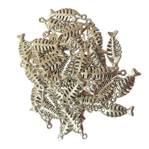 Bothyi - 50 Uds. De Dijes De Pez, Dijes Colgantes De Aleación De Pez Para Pendientes, Collar, Accesorios Argent