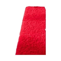 Fei Ya - Pasillera Alfombra Peluda Liviana 70X150 Ultra Suave Rojo