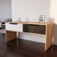 thumbnail image 2 of Mesa de Centro 100x50x42 cm Nórdica Bicolor Madera Claro y Negro 2 Cajones, 2 of 6