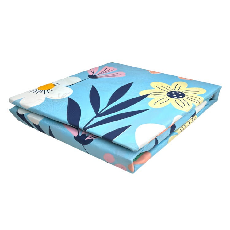 Doral - Sábanas Micro Piel Durazno 2 Plazas Flor Multicolor