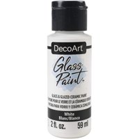 Decoart - Pintura Para Vidrio Deco Art White, 60 Ml, No Tóxica, Cobertura Excepcional
