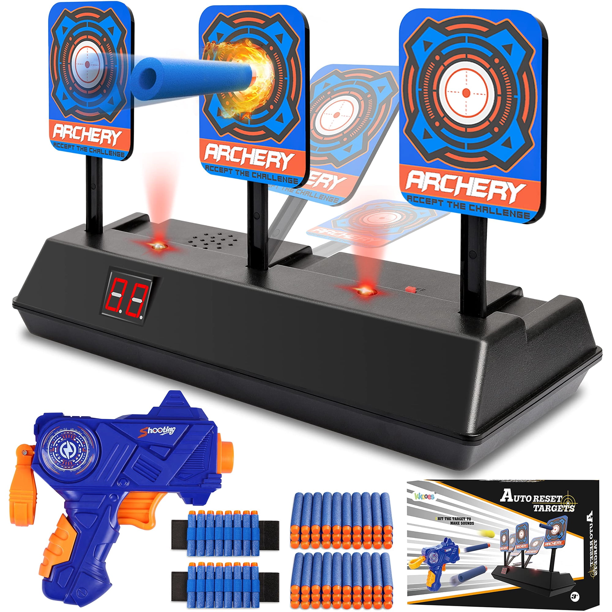Pistola De Dardos De Juguete Kkones Con Reinicio Automático De Puntuación Eléctrica Para Nerf